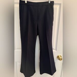 Ellery Navy Cropped Boot-Cut Dress Pants